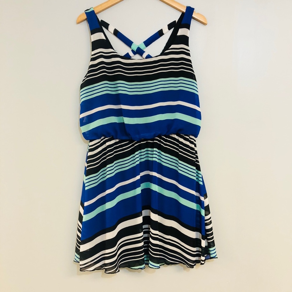 City Triangles Boutique Striped Dress (Size: Large)